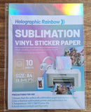 A4 Sublimation Vinyl Sticker Paper